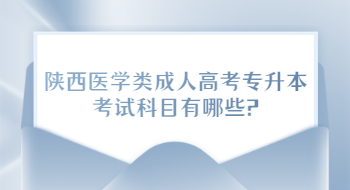 陕西医学类成人高考专升本考试科目有哪些?