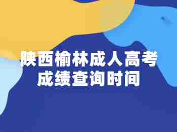 陕西榆林成人高考成绩查询时间