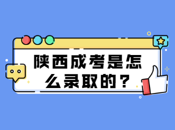 陕西成考是怎么录取的?