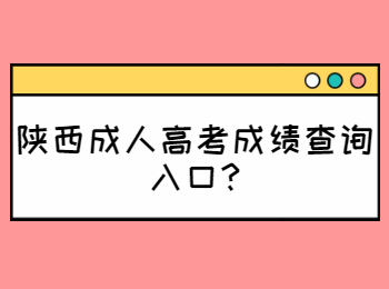 陕西成人高考成绩查询入口?