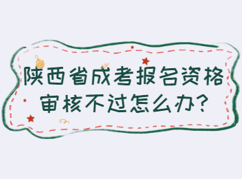 陕西省成考报名资格审核不过怎么办