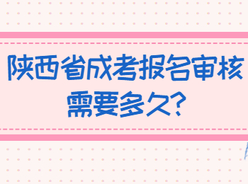 陕西省成考报名审核需要多久