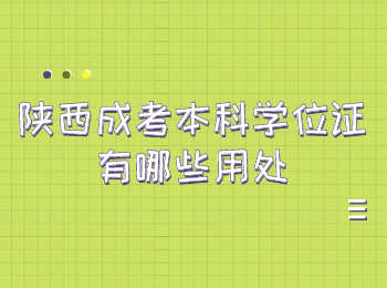 陕西成考本科学位证有哪些用处