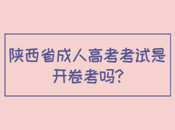 陕西省成人高考考试是开卷考吗