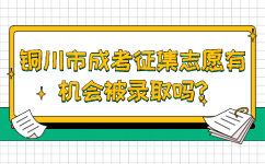 铜川市成考征集志愿有机会被录取吗