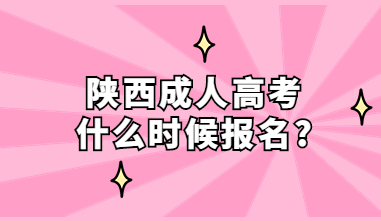 陕西成人高考报名