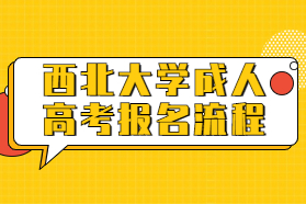 西北大学成人高考报名流程